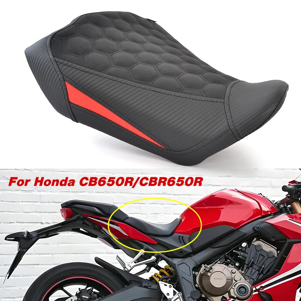 

For Honda CB650R CBR650R Motorcycle Rider Pillion Seat Cover CB CBR 650R 2019-2025 2022 2023 2024 Front Driver Seat Cushion Pad