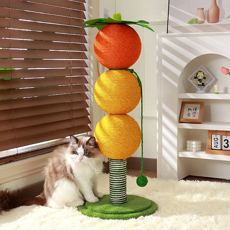 

Cat Scratcher Pole Vertical Scratching Post Toy Claw Board With 3 Balls Tall Sisal Cat Scratching Post For Indoor Cat Adults Toy