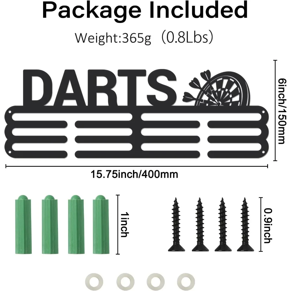 Darts Medal Hanger Sports portamonete a parete per 60 + espositore per medaglie da appendere premi espositore per porta nastro sportivo