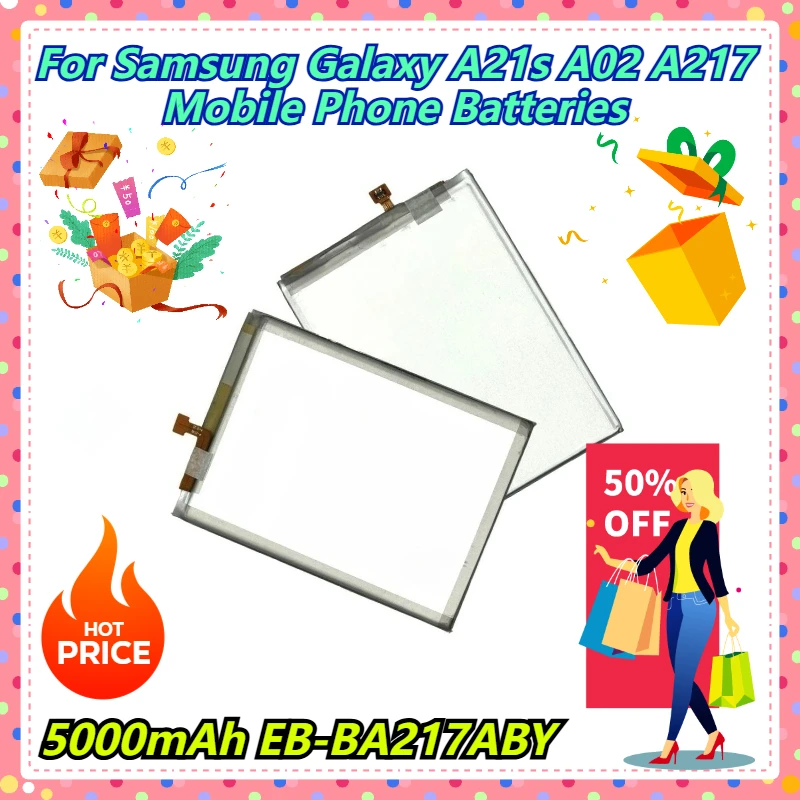 

Для Samsung Galaxy A21s A02 A217 Аккумуляторы для мобильных телефонов 5000 мАч EB-BA217ABY