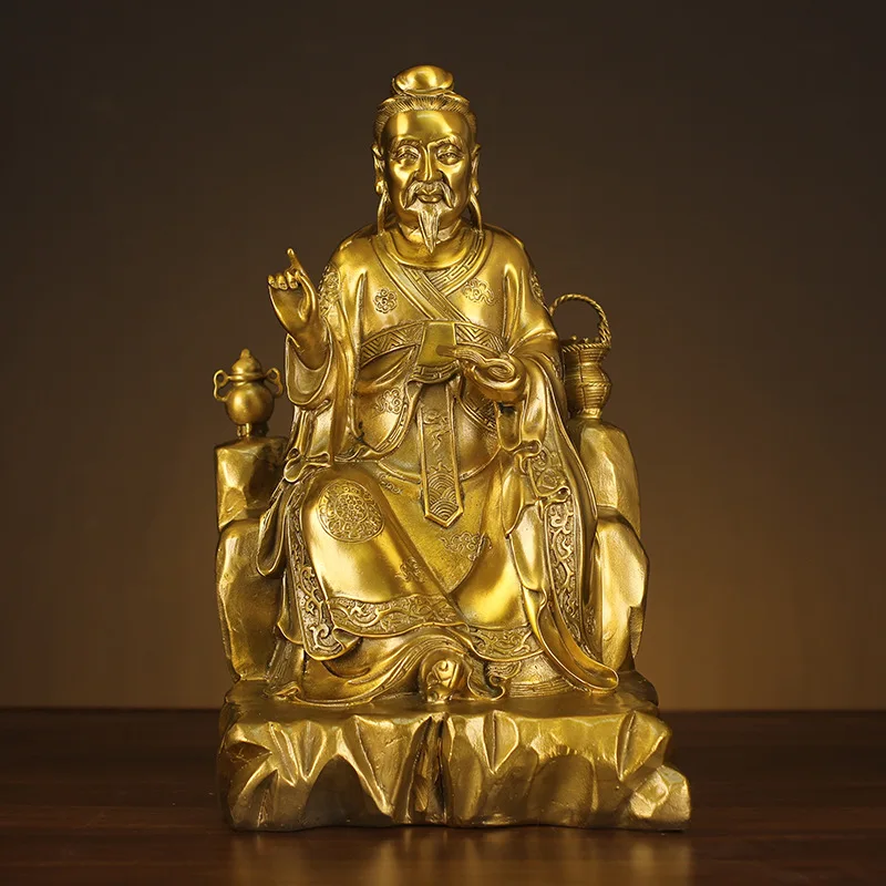 Copper Chinese Medicine God Doctor Statue Famous Medical Saint Sun Simiao Statue Office Home Decor Gift for Desk Ornament