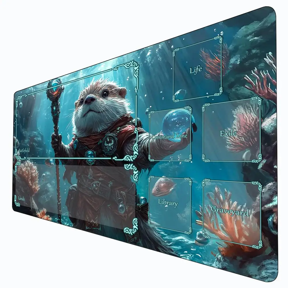 

Игровой коврик Magic Card с зонами Otter Magik mtg Playmat, настольный коврик Commander Playmat, подходящий для игрового сбора, волшебный коврик