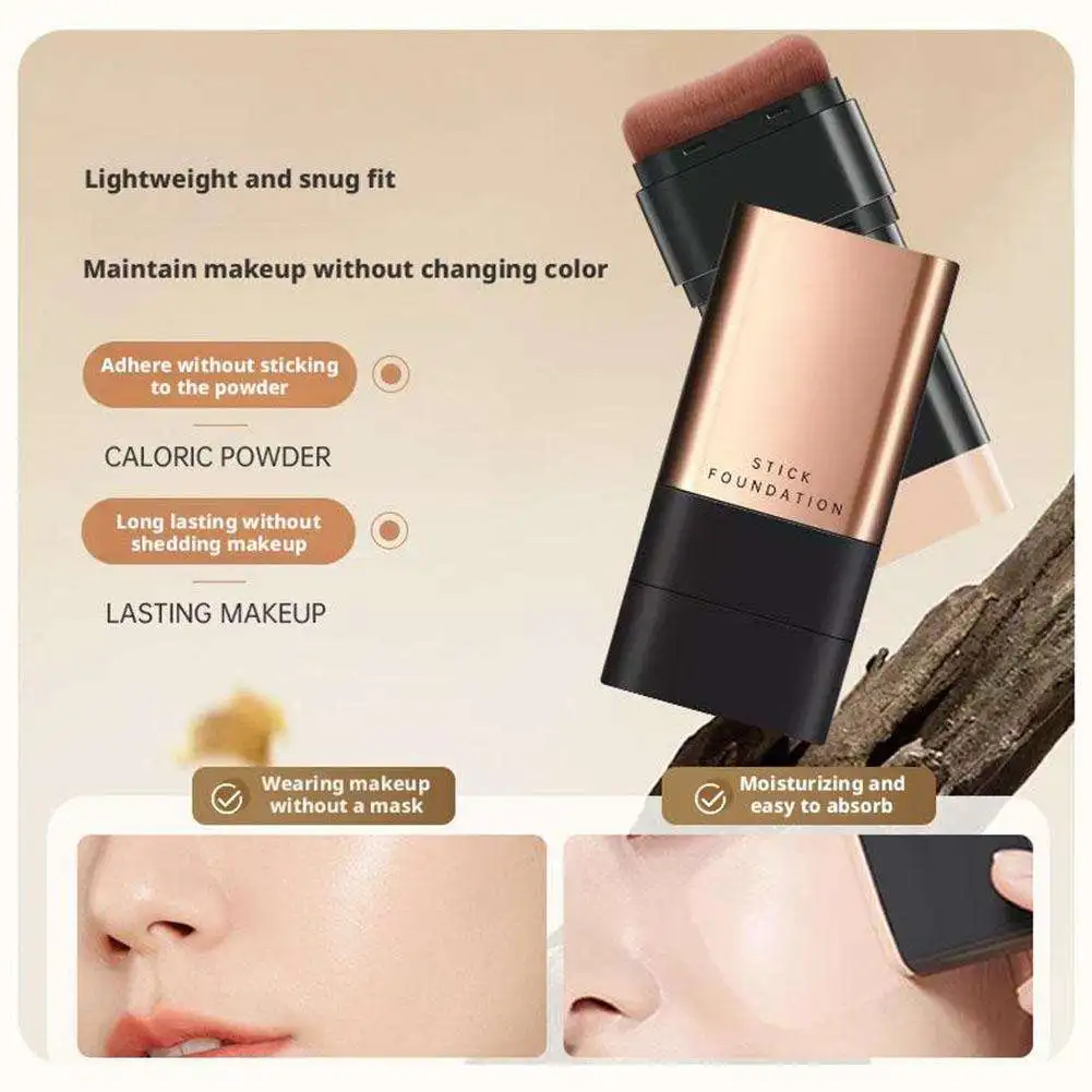 Eraser Foundation คอนซีลเลอร์ Stick Water Moist Light Gloss Natural Color Foundation ครอบคลุมสิว Dark Under-eye Circles Make Up