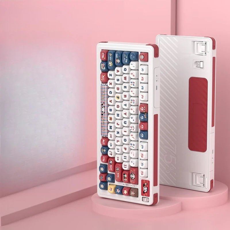 

75-Key hot-swappable wireless keyboard, three-mode Bluetooth mechanical keyboard