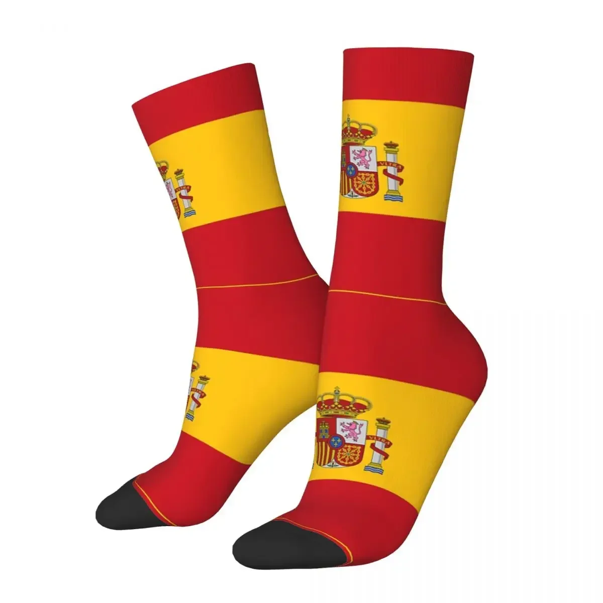 Spain Flag Socks Harajuku Sweat Absorbing Stockings All Season Long Socks Accessories for Man's Woman's Birthday Present