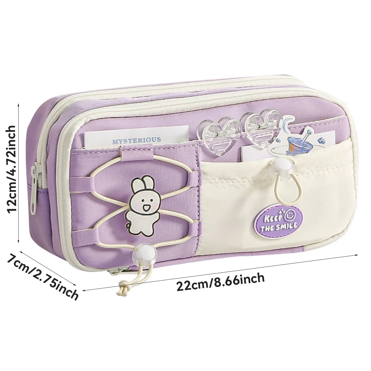 2025 New Kawaii Double Drawstring Super Cute Pencil Case Creative Design Large Capacity High-value Pencil Case Stationery Box