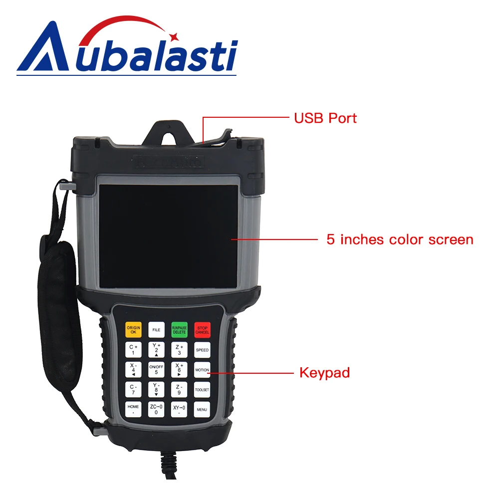 Aubalasti RichAuto 5Inch Multi-Color CNC Controller DSP A51 A57 A58 CNC Router DSP 3axis 4axis Linkage Support ATC Cylinder