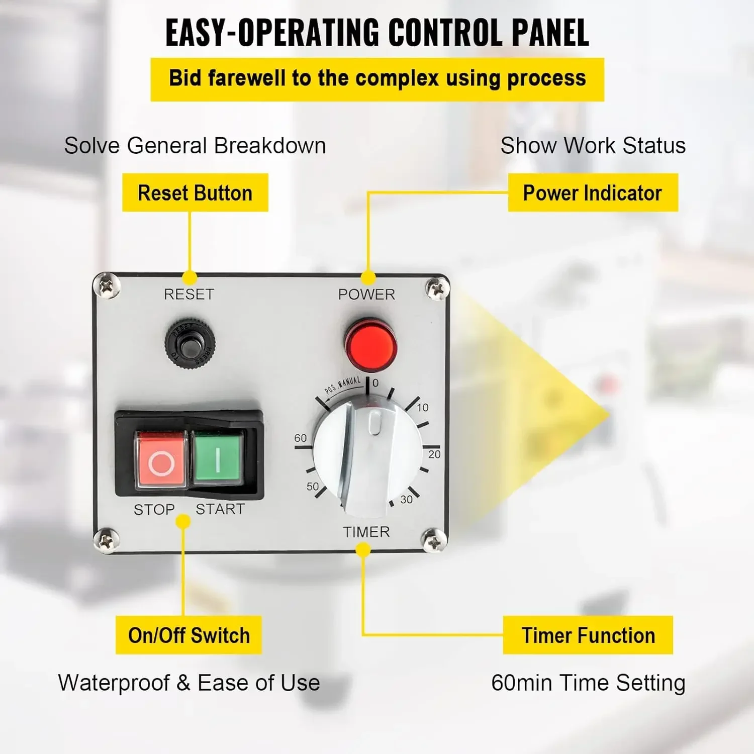 Misturador comercial de alimentos VEVOR, capacidade de 8,5 Qt, máquina de amassar massa rotativa dupla de 450 W com aço inoxidável de qualidade alimentar