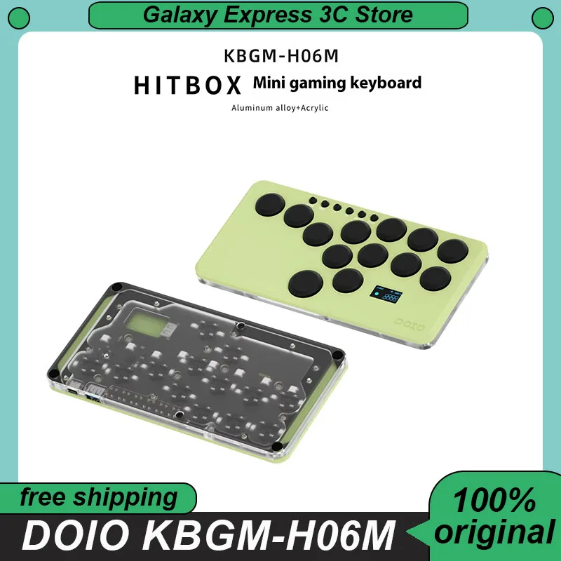 DOIO HITBOX KBGM-H06M Mini Game Keyboards E-Sports Aluminium Alloy PBT Keycaps Gaming Keypad Supports PS4 PS5 Switch Pc Steam