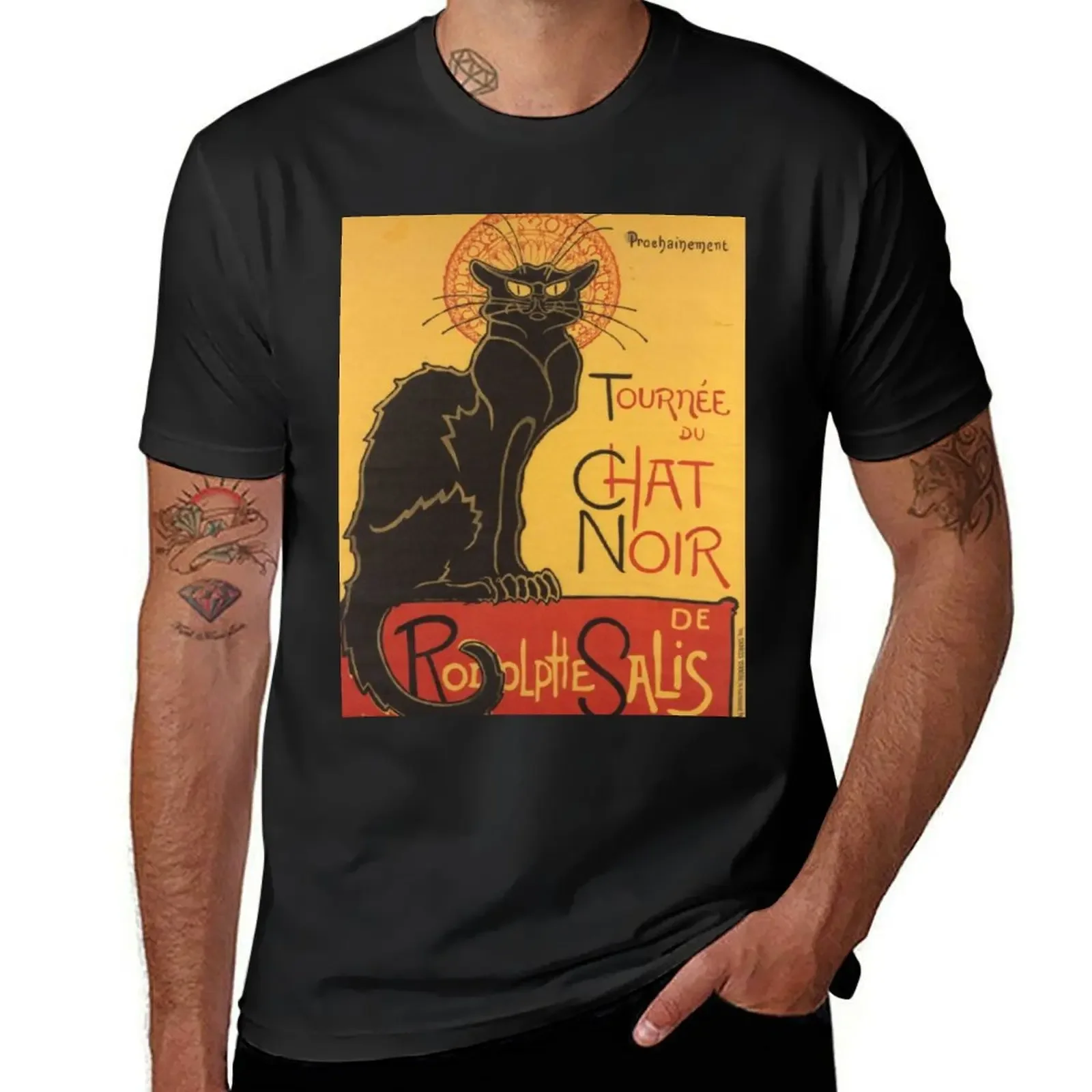 Soon, the Black Cat Tour by Rodolphe Salis T-Shirt tees custom t shirt plus sizes shirts graphic funny t shirts men