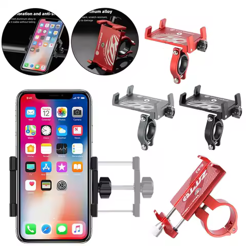 Bicycle Phone Holder Aluminum Alloy Mobile Phone Holder Mountain Bike Bracket Electric Scooter Phone Stand Cycling Accessories