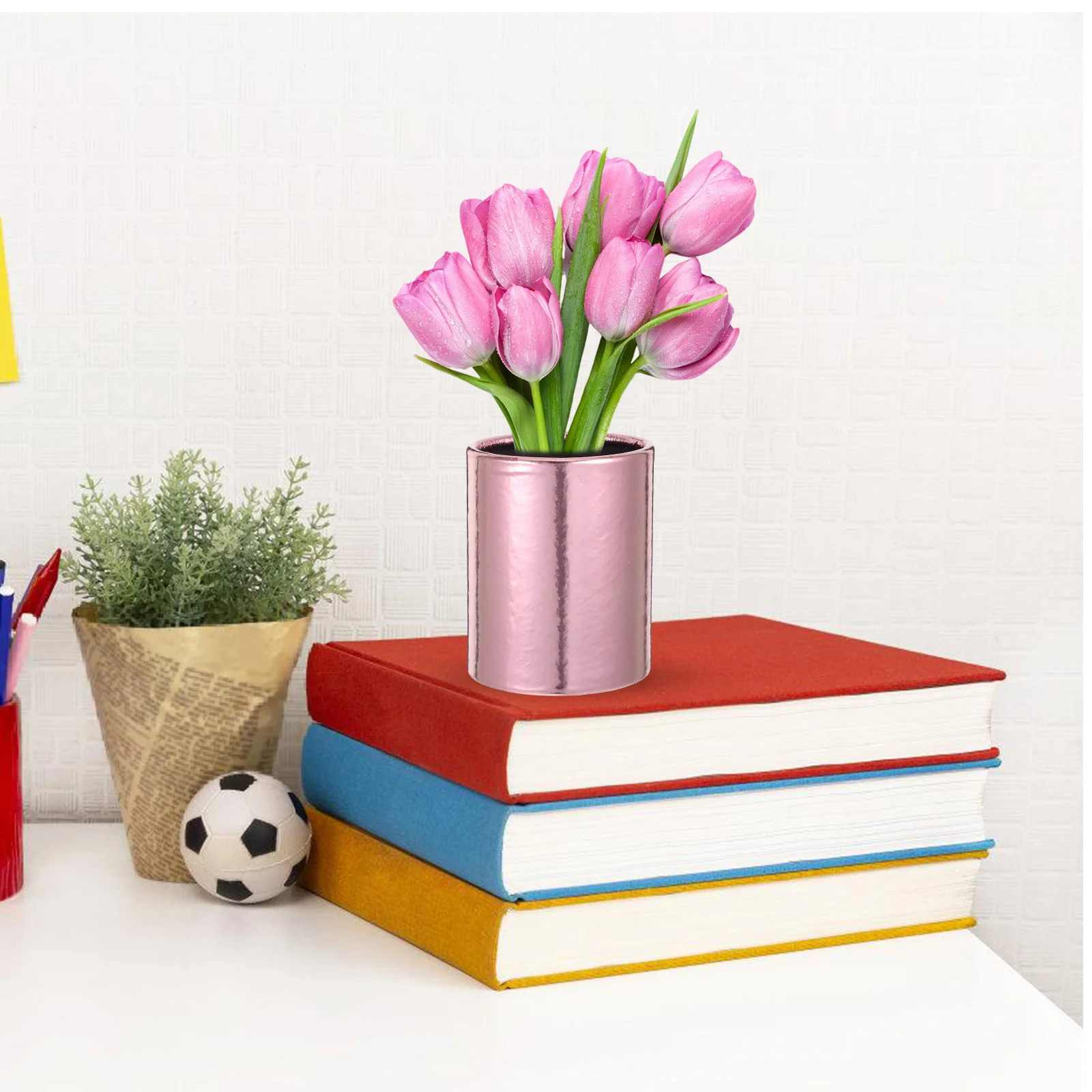 

4 Pcs Mini Hug Bucket Bouquet Packaging Florist Supplies Gift Box Boxes for Bouquets Flower Rose Gold Cardboard