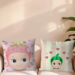 Cute Doll Cartoon Sonnys Angels Pillow Case Sofa Living Room Bedroom Headboard Backrest Cushion Square Cushion Nap Time