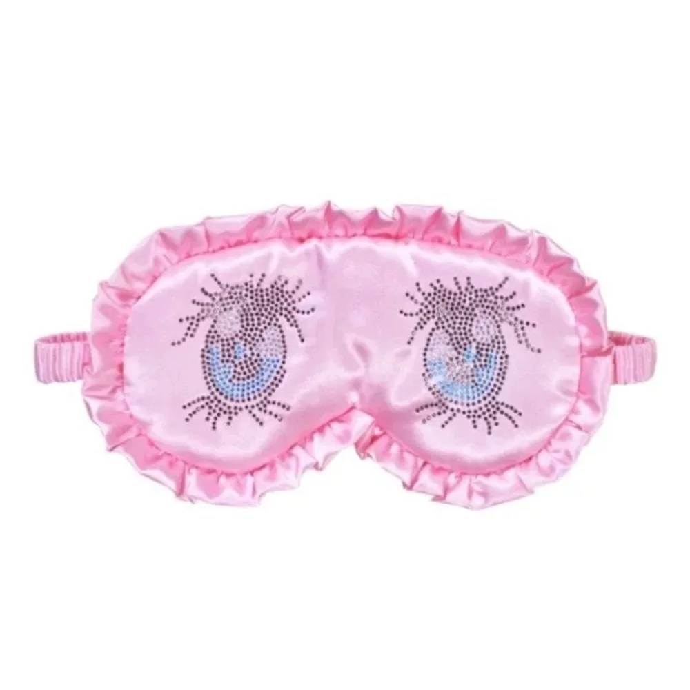 Stretchy Rhinestone Large Eyes Mask Harajuku Soft Headband Breathable Cartoon Eyes Sleep Eye Mask Hair Styling Accessory