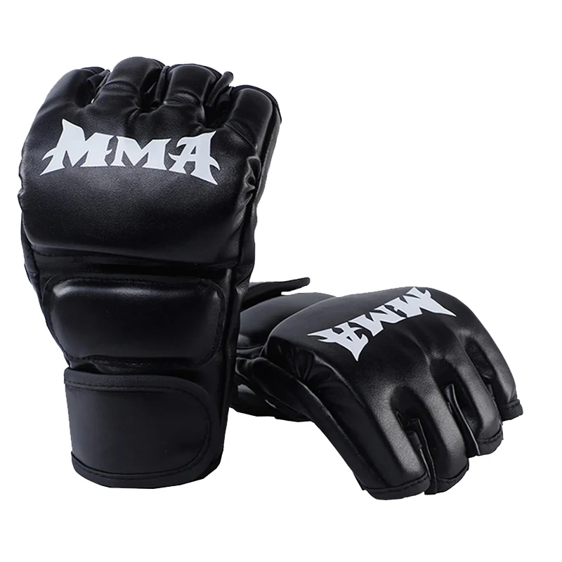 Rękawice na pół palca Aldult grube rękawice MMA bokserskie Kickboxing Muay Thai Mitts profesjonalne sprzęt treningowy bokserskie