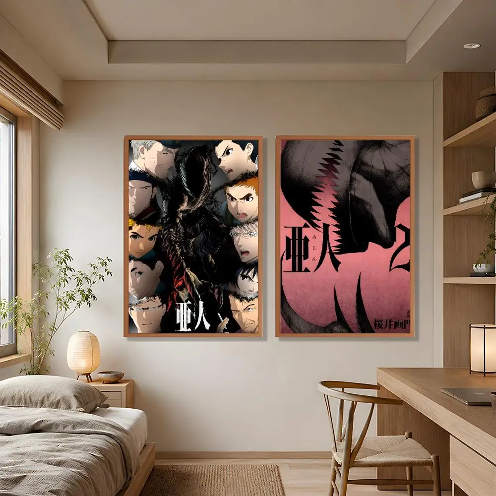 Anime SciFi Ajin Demi-Human Poster Wall Art Poster HD Waterproof PP Print Bedroom Living Room Office Decor Gift