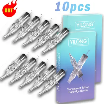 새로운 Ats 10pcs 문신 바늘 일회용 문신 바늘 머리 문신 카트리지 바늘 문신 용품 미세 색소 침착 액세서리