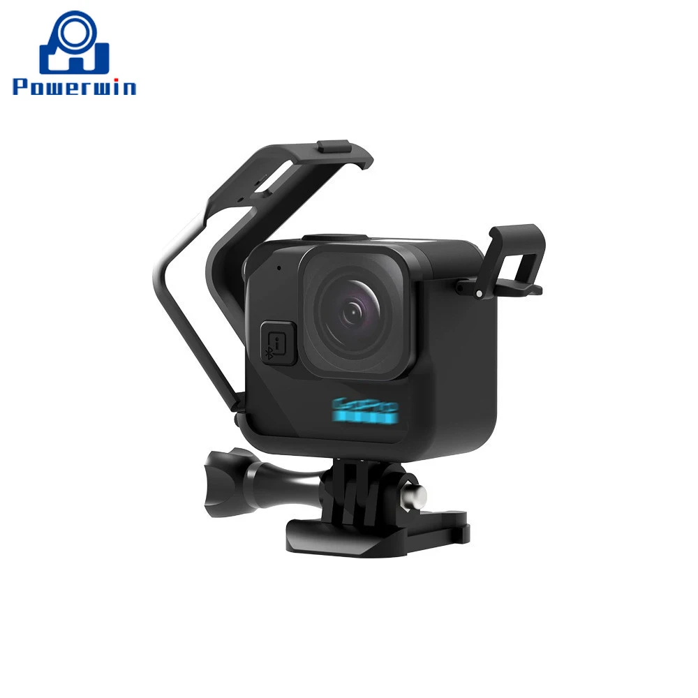SZPowerwin Camera Case Protective Frame ABS Shockproof Accessories With Base Bracket Shell Protector For GoPro Hero 11 MINI