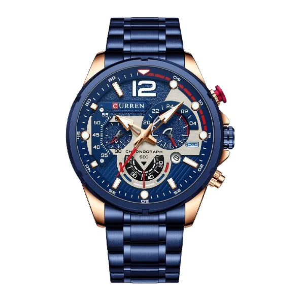 

Hot selling 2024 new men's six pin steel strap watches, quartz watches, and sports men's watches Shipped within 48 hours