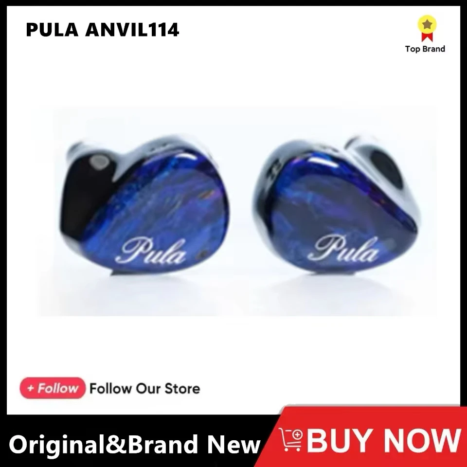 سماعات أذن PULA ANVIL114 1DD+1BC+4BA للسائقين داخل الأذن مع كابل 3 في 1 من النحاس الكريستالي الفضي المطلي بالفضة