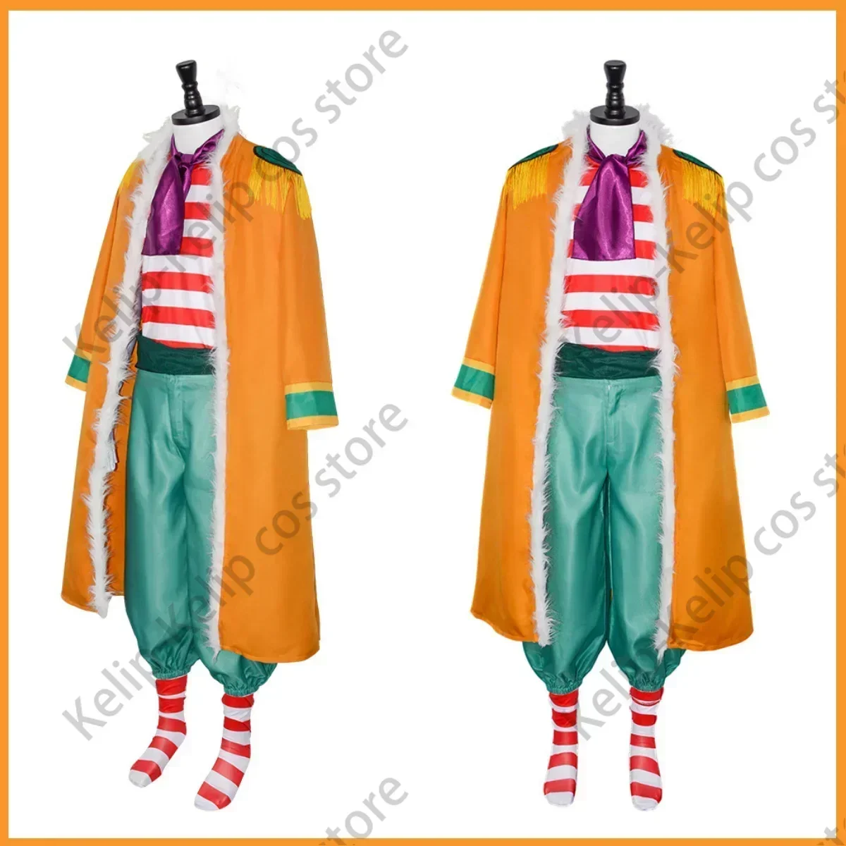 أنيمي باجي زي تنكري ، بارا نو مي تشوب-تشوب-تشوب قبعة باروكة فواكه ، عباءة صفراء ، تي شيرت شريطي ، أحذية ، بدلة عيد الميلاد للرجل البالغ