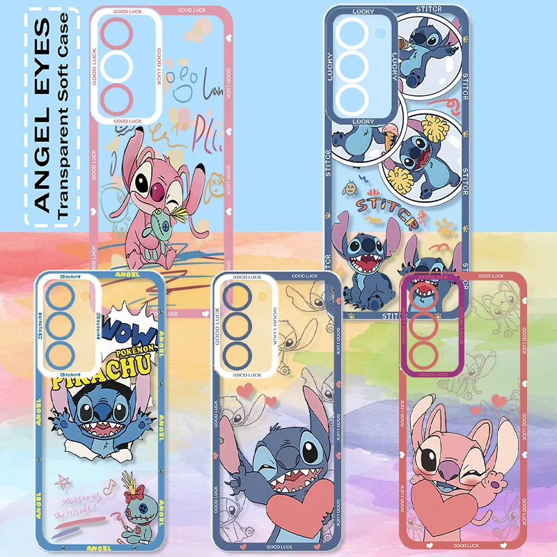 

Disney Angel Love Stitch Phone Case For Samsung A30 31 A32 A33 A34 A35 A50 A51 A52 A53 A54 A55 A71 A72 A73 A81 S Angel Eye Funda