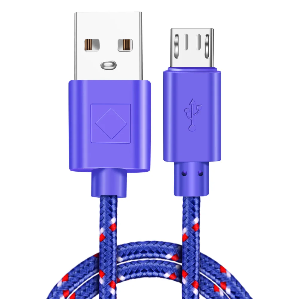 Micro USB Cable 1m 2m 3m Nylon Braided Data Sync USB Charger Cable For Samsung Huawei Xiaomi HTC Android Phone USB Micro Cables
