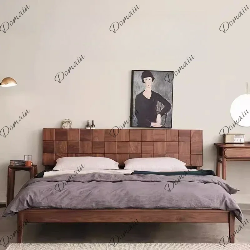 BWooden Loft Bed Full Hospital Safe Travel Simple Sleeping Double Frame Bed Modern Platform Letto Matrimoniale Trendy Furniture