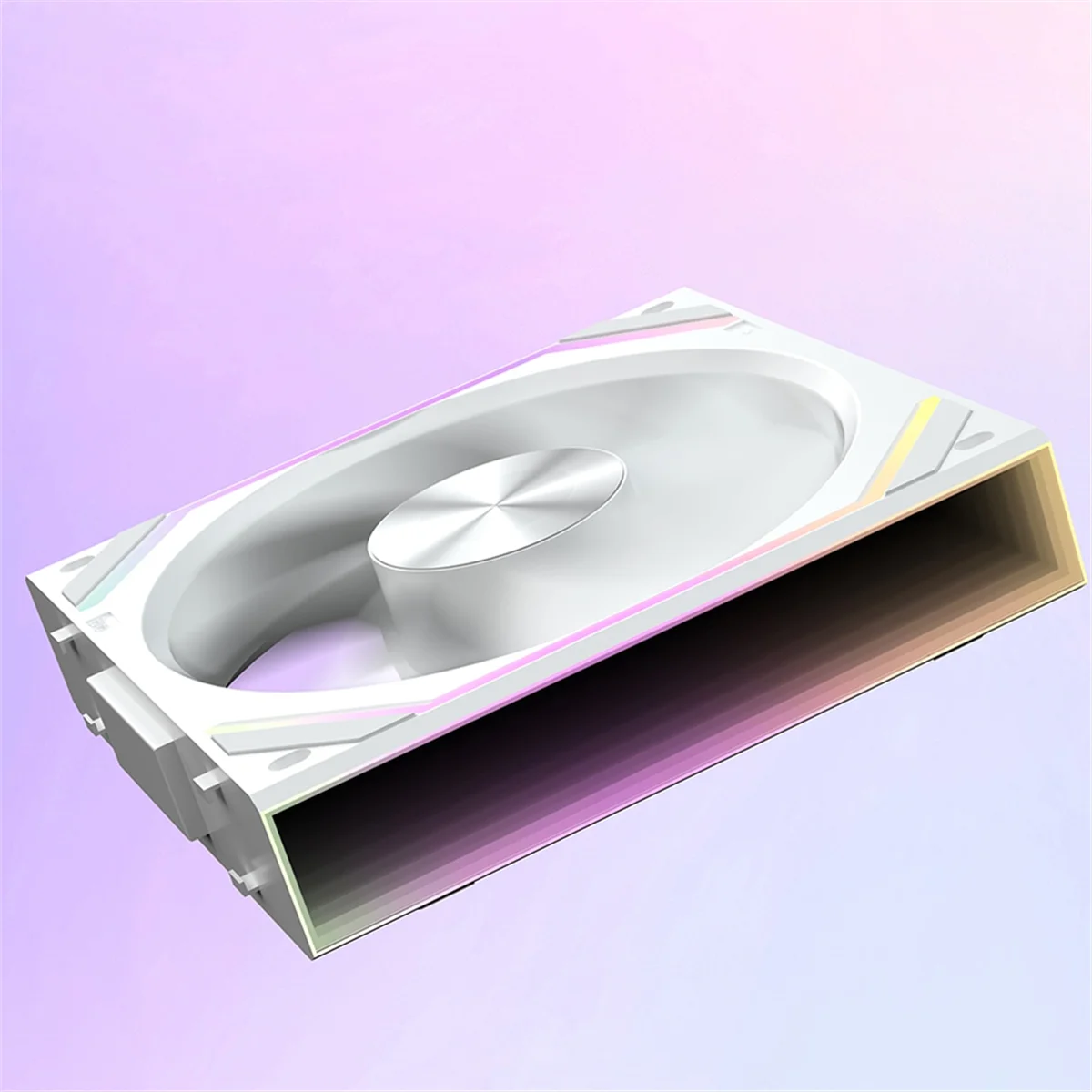 New Tech V2RS Case Fan Magic Block Free Splicing 120mm PC Computer 12V Chassis Fan Lian 3PIN 5V ARGB Divine Light Li White, B