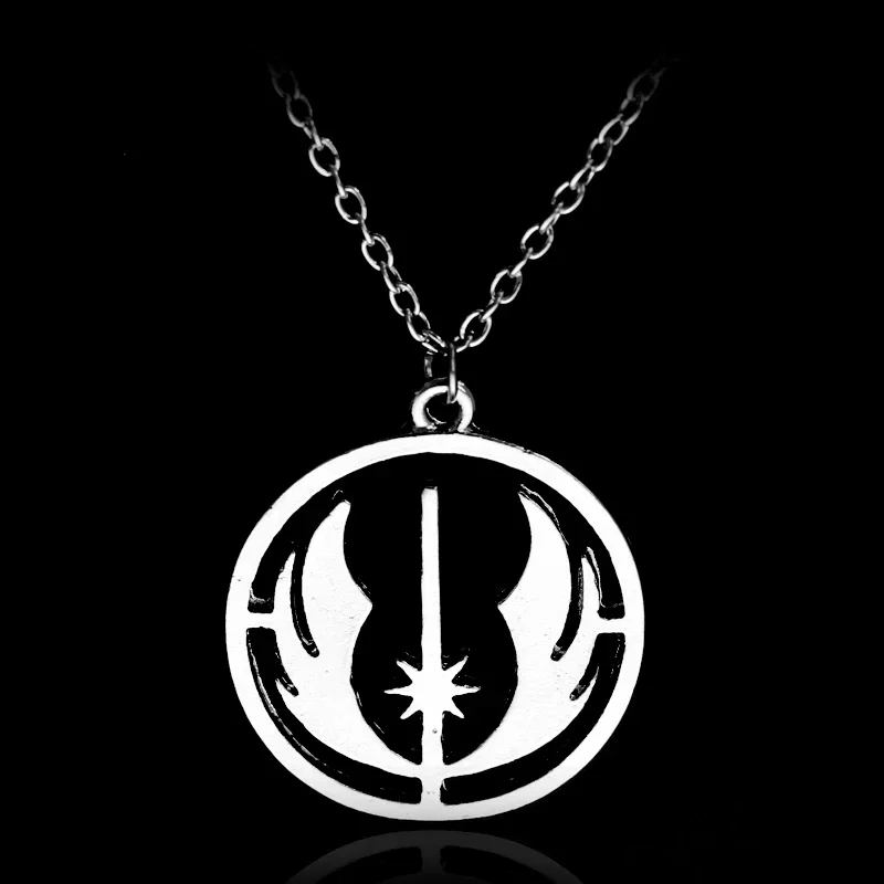 Stainless Steel Necklaces Jedi Order Symbol Logo Pendant Chain Gothic Necklaces For Women Jewelry Hip Hop Man Gifts