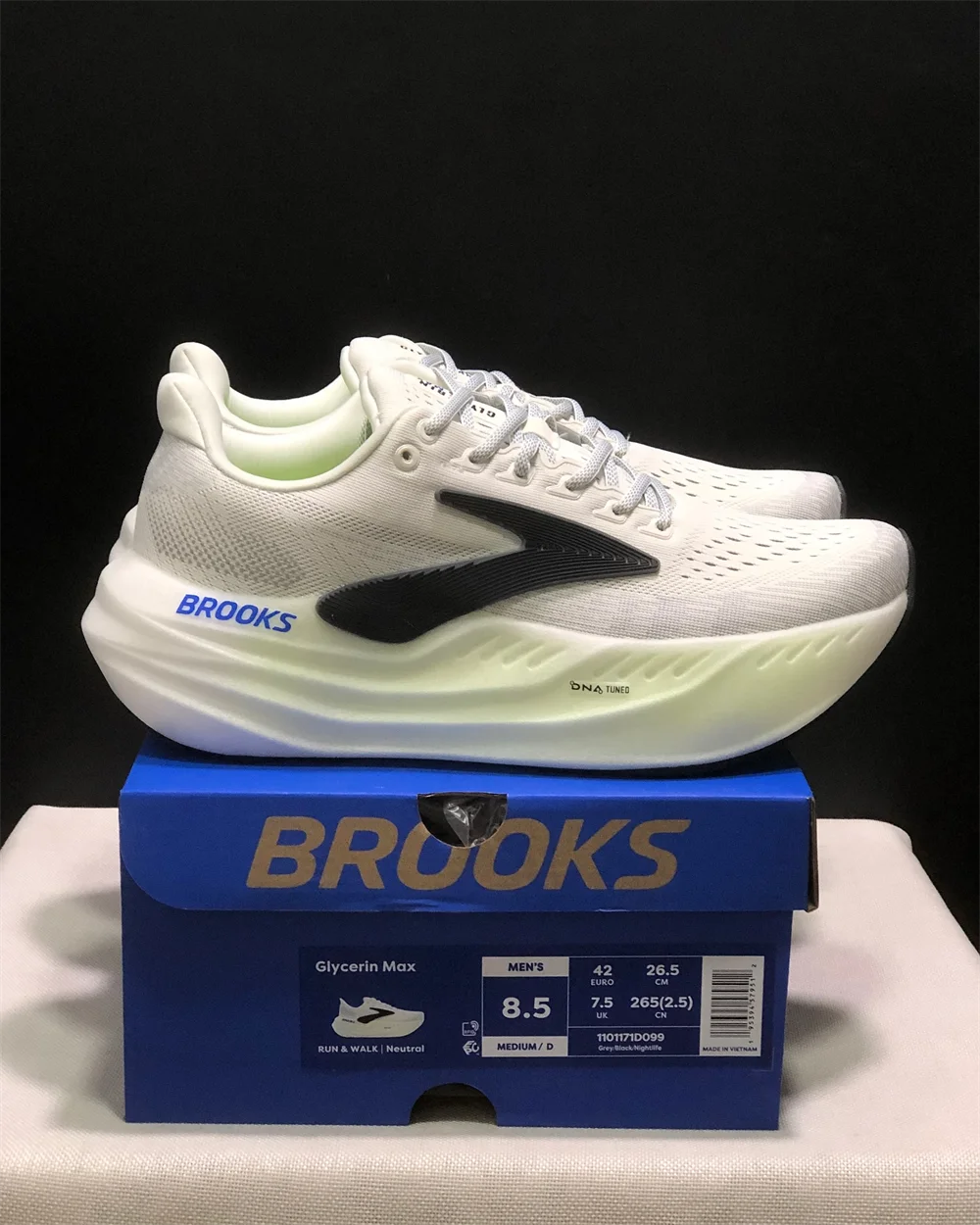 Original Brooks Men's Running Shoes Glycerin Max Anti-slip Wear-resistant and Shock-absorbing Casual Sneakers Women’s1104471D026 image 3
