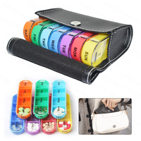 Weekly 7 Days Pill Medicine Box Holder Organizer Weekly 7 Day 28 Slots Pill Storage Box for Medications Supplements Vitamins
