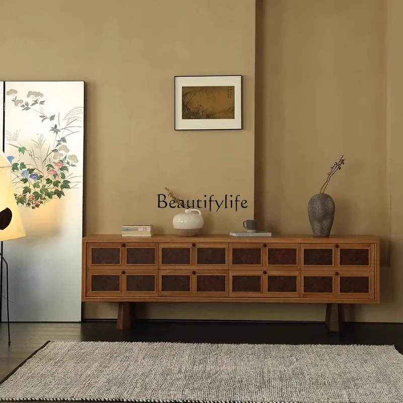 

P13French retro TV cabinet living room home antique high-end locker