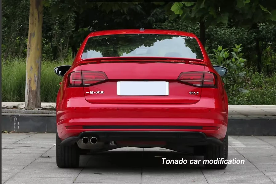Auto Car Rear Bumper kit OEM GLI style PP Rear Diffuser Spoiler Lip Fit For VW Jetta MK6 2015 2016 2017 2018 - view 5