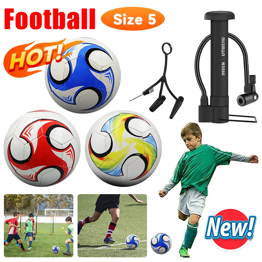 Professional Soccer Ball Standard Size 5 Football Machine-Stitched Football Goal League Ball Sport Training Outdoor for Youth