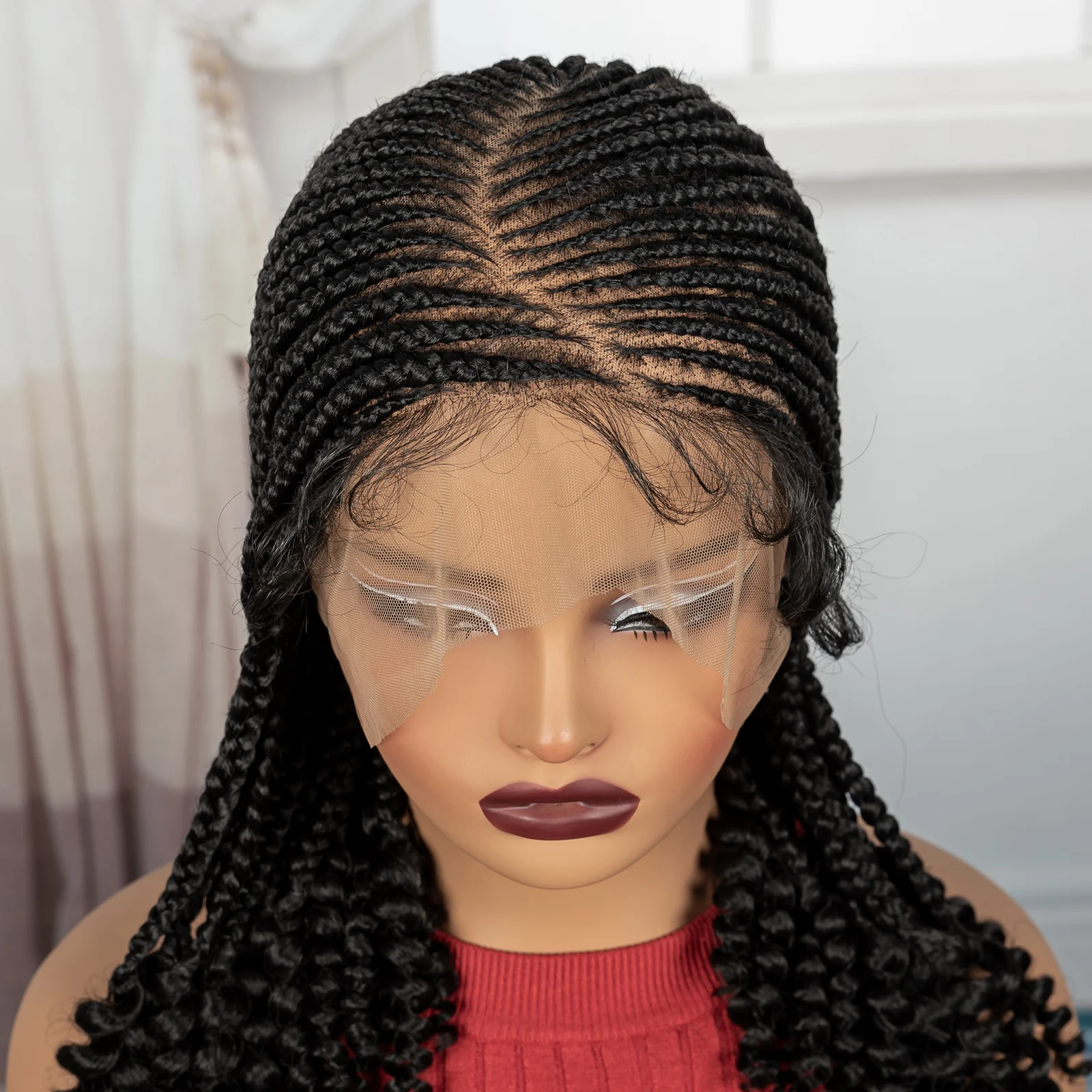 Short Ombre Cornrow Braided Wigs 14inch Synthetic Full Lace Kontless Braided Wigs Lace Frontal Braided Lace Wigs for Black Women