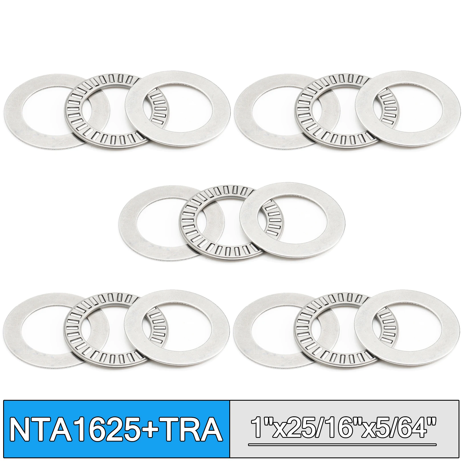 NTA1625 + 2TRA Inch Thrust Needle Roller Bearing With Two TRA1625 Washers 25.4*39.675*1.984 mm ( 5 Pcs) TC1625 NTA 1625 Bearings