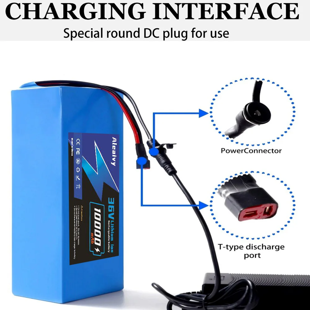10S4P 10S5P 10S7P 36V 10Ah 12Ah 14Ah 16Ah 20Ah 18650 Lithium Battery Pack Built-in BMS  for 250W-1000W Bicycle/Scoote motor .