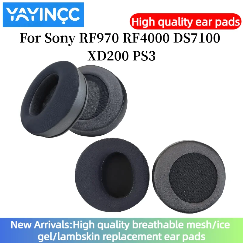 

YAYINCC Replacement Ice gel Ear pads Fits for Sony RF970 RF4000 DS7100 XD200 PS3 Headphones Ear Cushions Earpads headset