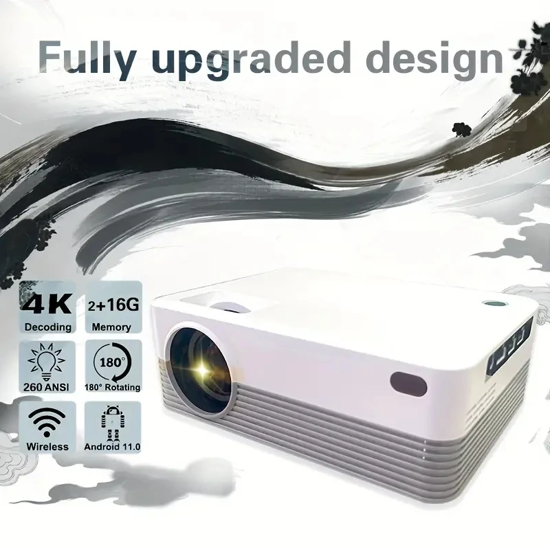 Portable Projector 4K HD 1280X720P 5G WiFi Android 10 BT5.0 H700 Home Theater Media Player Gift Outdoor Travel Mini Projector