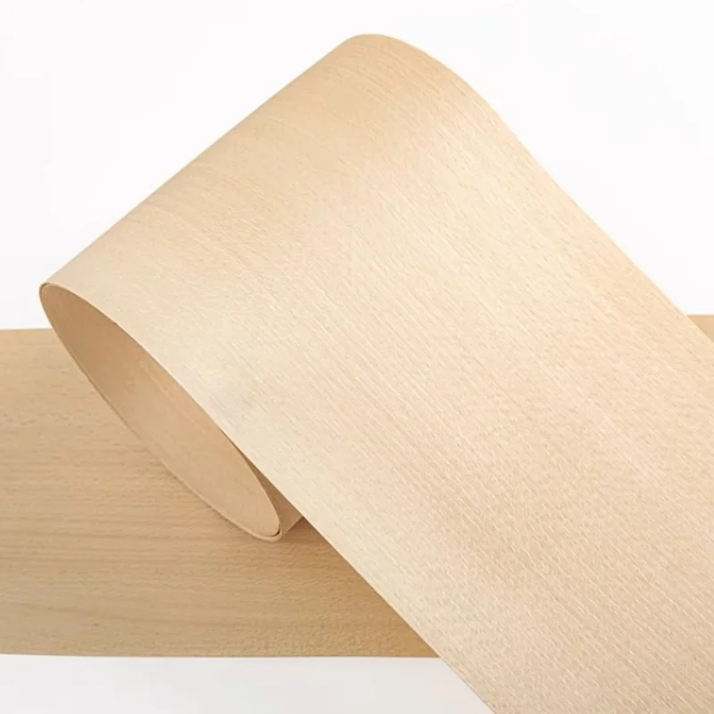 Natural White Beech Straight Grain Solid Wood Veneer Inlay Craft  Art Material L: 2-2.5Meters/pcs Width: 18cm T: 0.4-0.5mm