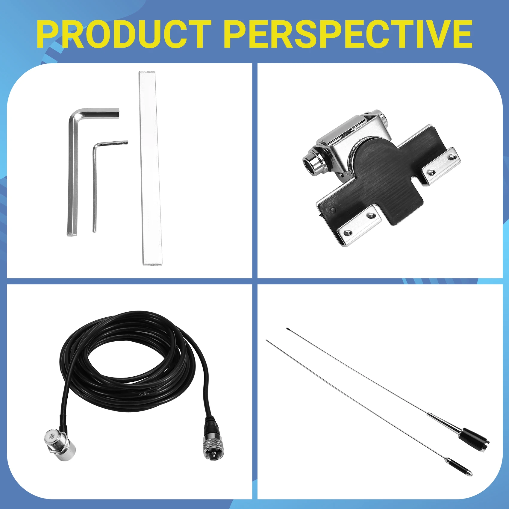 

ABKN-27Mhz CB Radio Antenna, PL259 Male Compatible With Midland, Uniden, Midland,Maxon -Mobile Vehicle Truck Radio Antenna