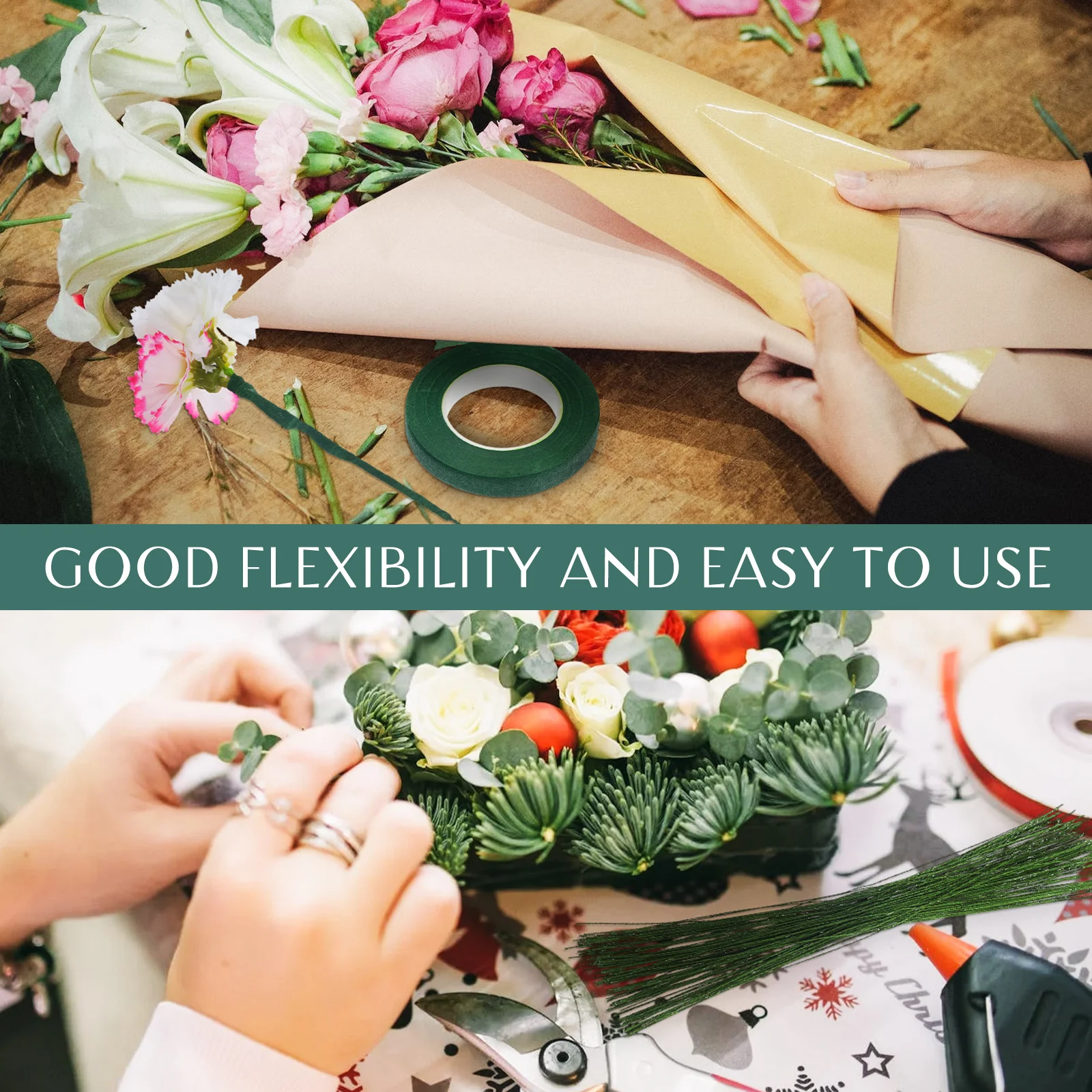 

150 Pcs Flower Stems Floral Wire Iron Bouquet Supplies Tape Accessories For Crafts Arrangements Wrapping Gift Kit