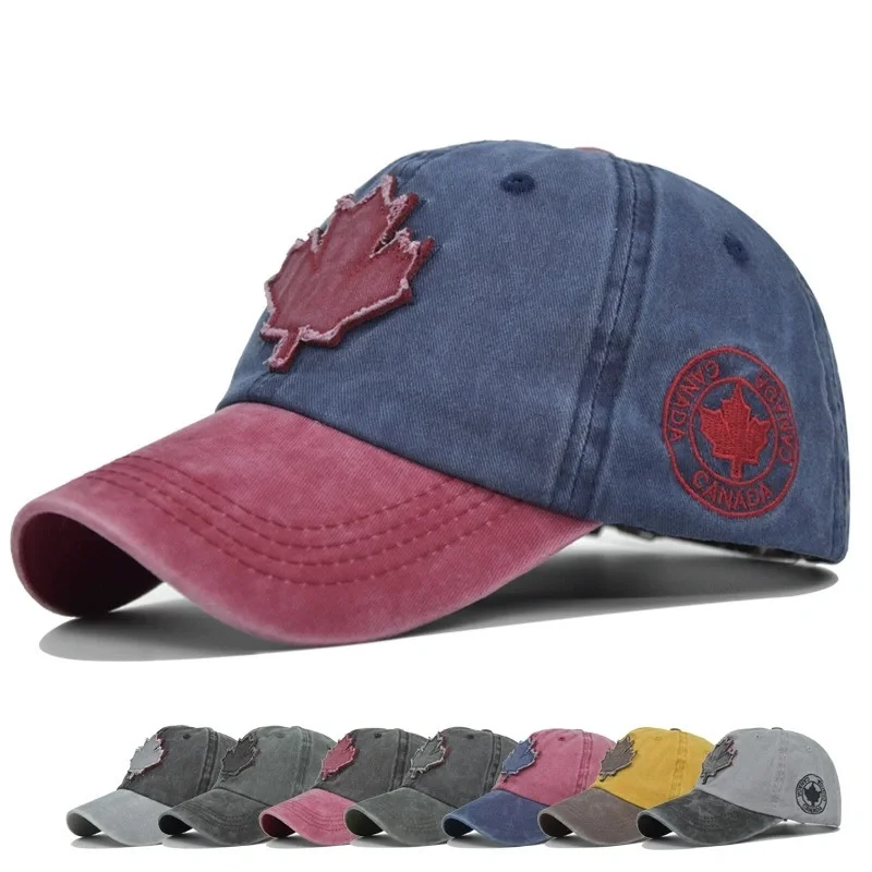 Embroidery CANADA Retro Visor Cap For Men Women Baseball Caps Cotton Soft Top Trucker Sports Climbing Hiking Dad Hat