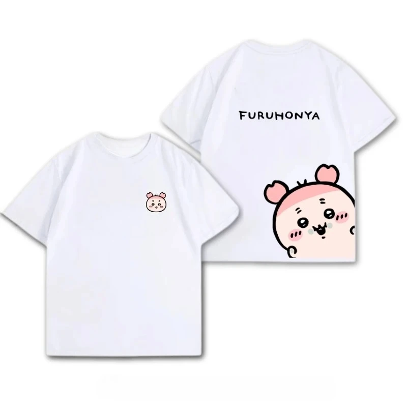 Chiikawa Cute Kawaii Anime Starry Tee Men's Women's Black Retro Cool Graphic Art Print Oversized Short Sleeve Streetwear Top