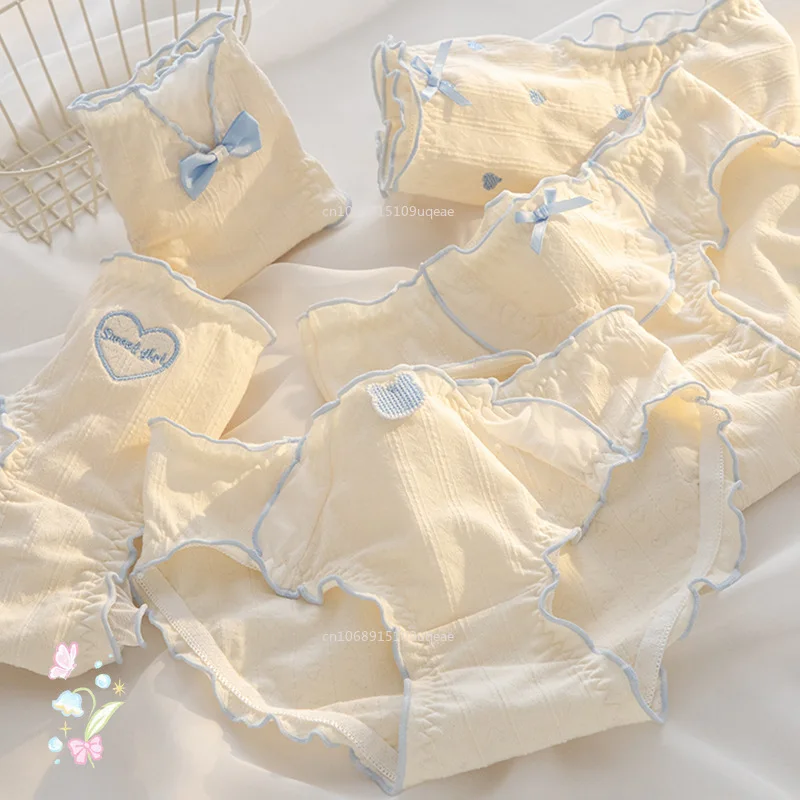 جديد لطيف الحب القطن سراويل للنساء الملابس الداخلية طباعة اللباس الداخلي الفتيات ملخصات تنفس لينة السروال الإناث مثير الملابس الداخلية