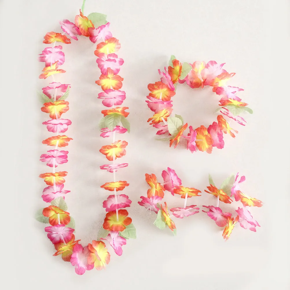 

Набор из 24 гавайских цветочных венков-повязок на голову, красочные тропические украшения для вечеринки Луау, гавайские гирлянды-повязки, цветочные пляжные аксессуары