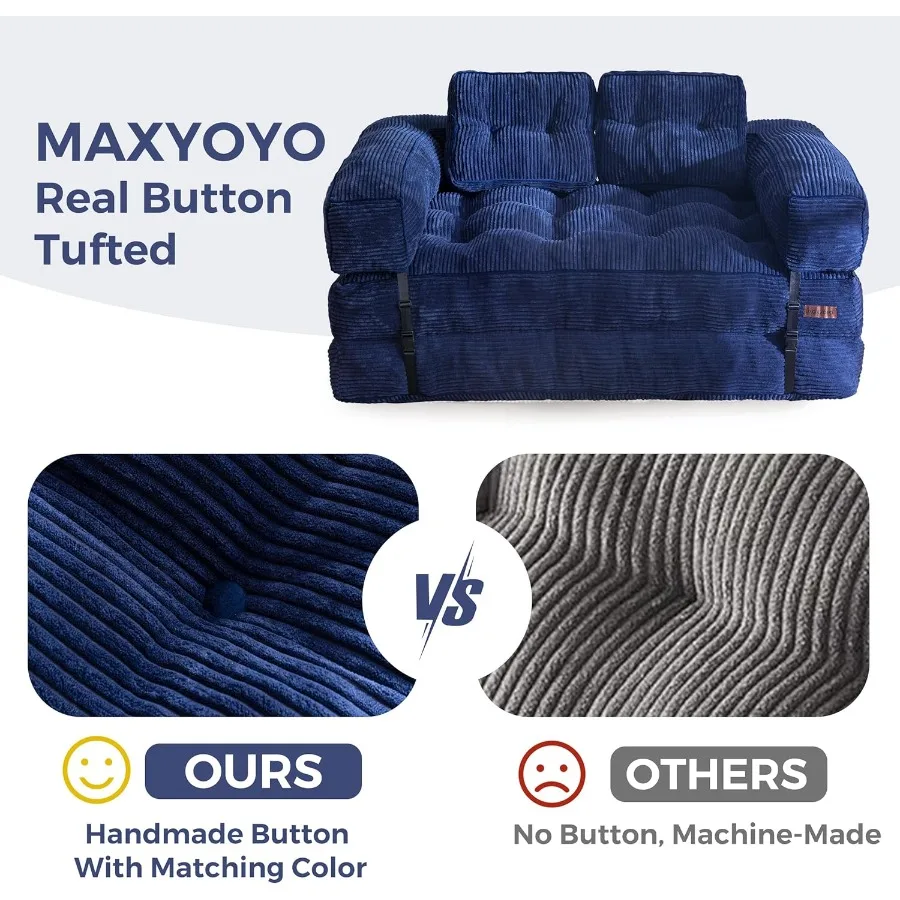 Складной диван-кровать L-образный раскладной диван-кровать с подлокотником Складной диван-кровать с подушкой Портативный складной стул Удобный Flo