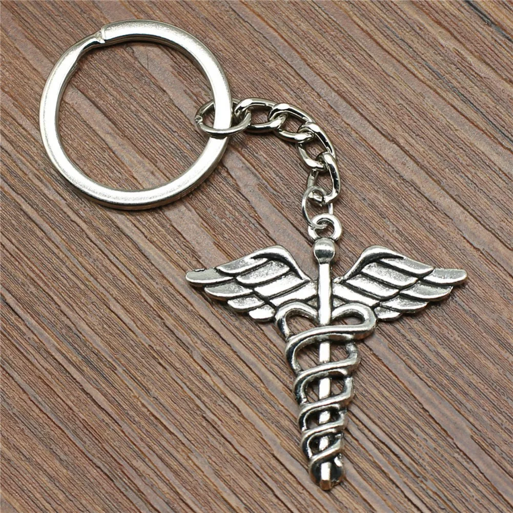 Cane Medical Symbol Pendant Keychain Nurse Doctor Medical Student Keychain