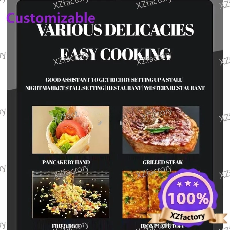 Factory Direct 2026 Top RatedHigh Quality Commercial Gas  Griddle 2 Burners Hot Plate Grill Rack  Stainless Steel Countertop Cas